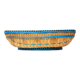 Presentation basket in woven and hand-painted wicker