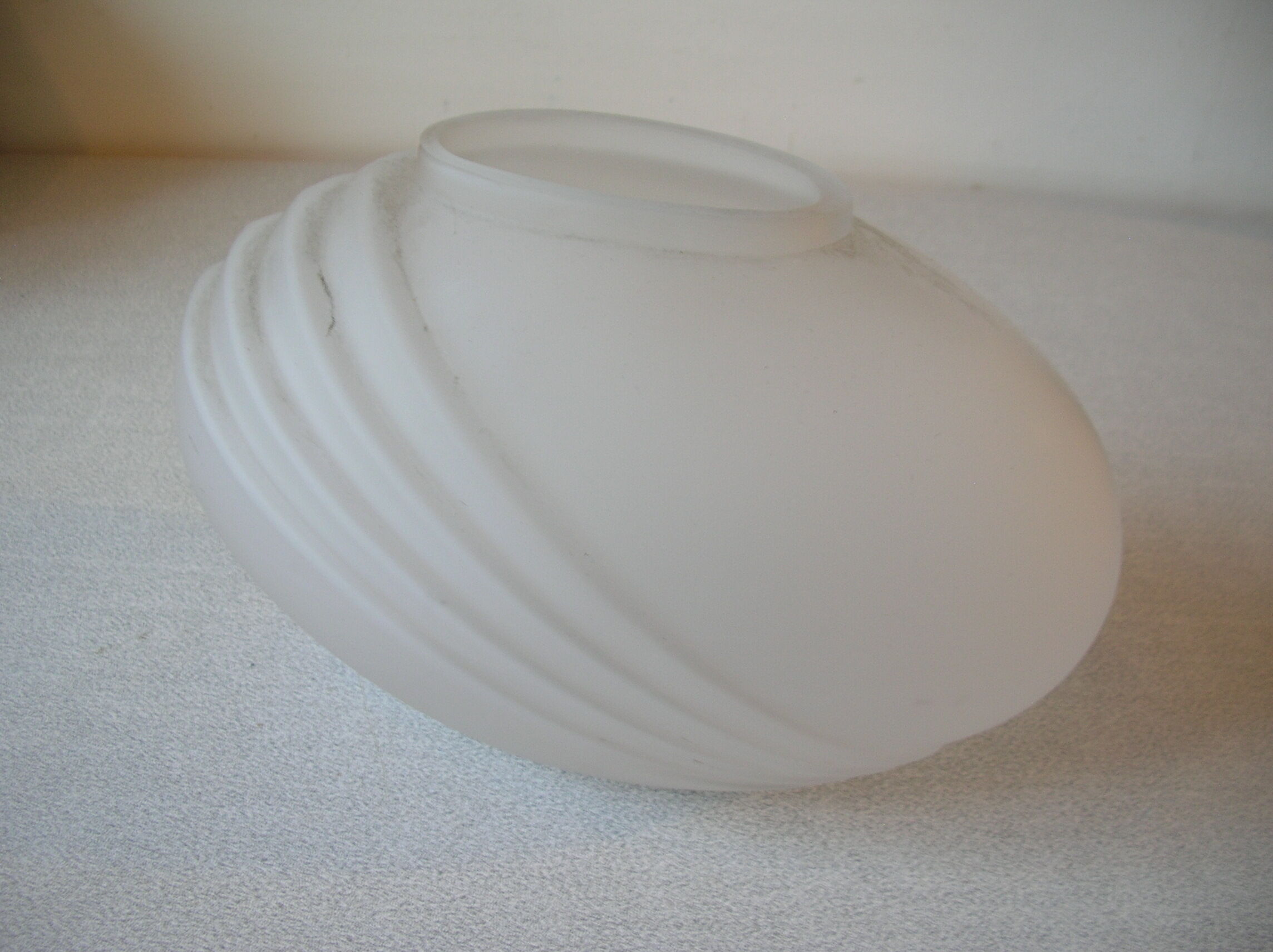Old glass vase Art Deco style 22 cm deco desk living room