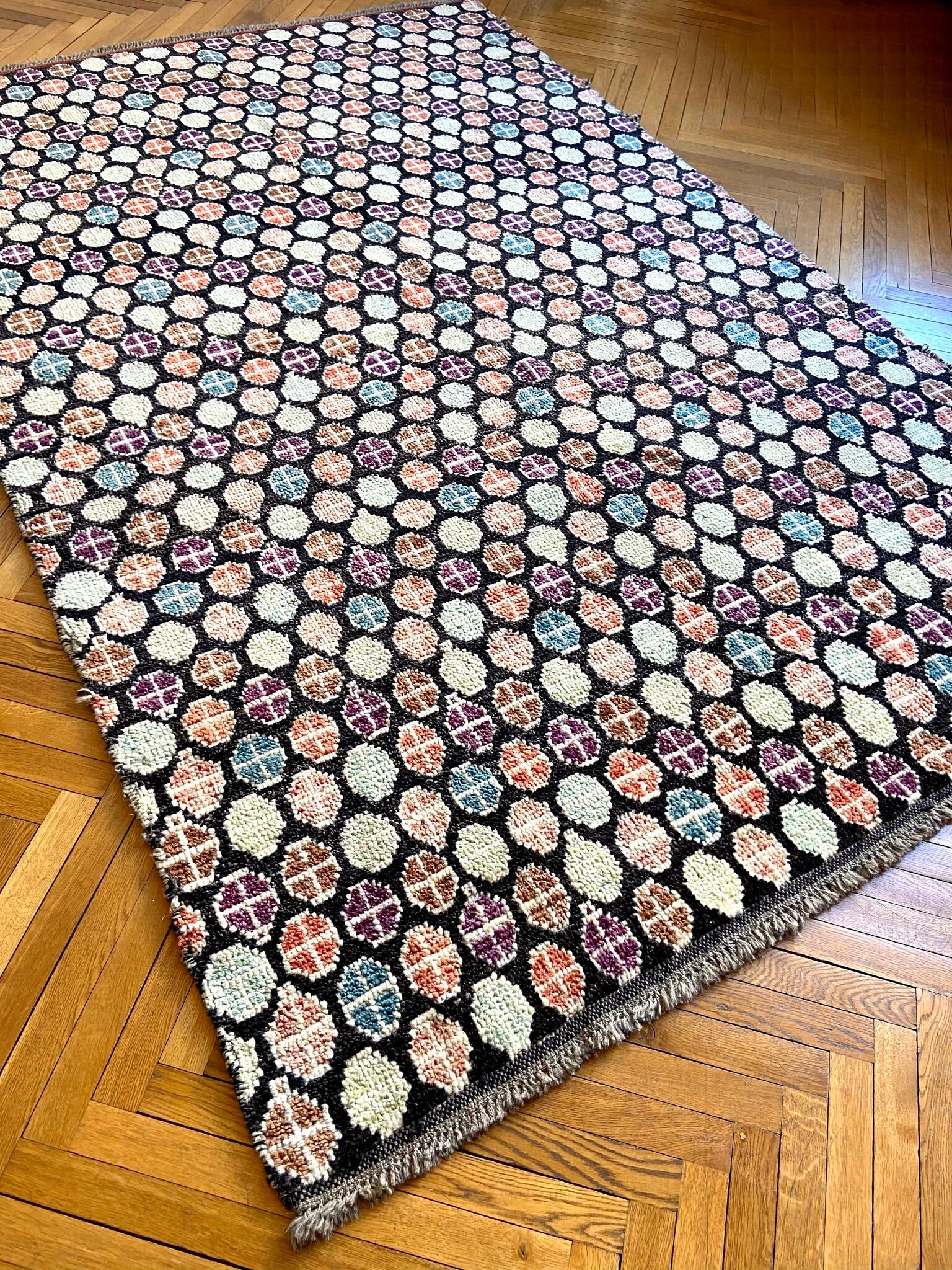 Shaggy carpet black background