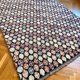 Shaggy carpet black background