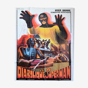 Affiche originale cinéma « le diabolique superman » 1967