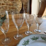 Lot of 11 crystal wine glasses