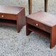 Pair of modernist art deco rosewood bedside tables from the 30s