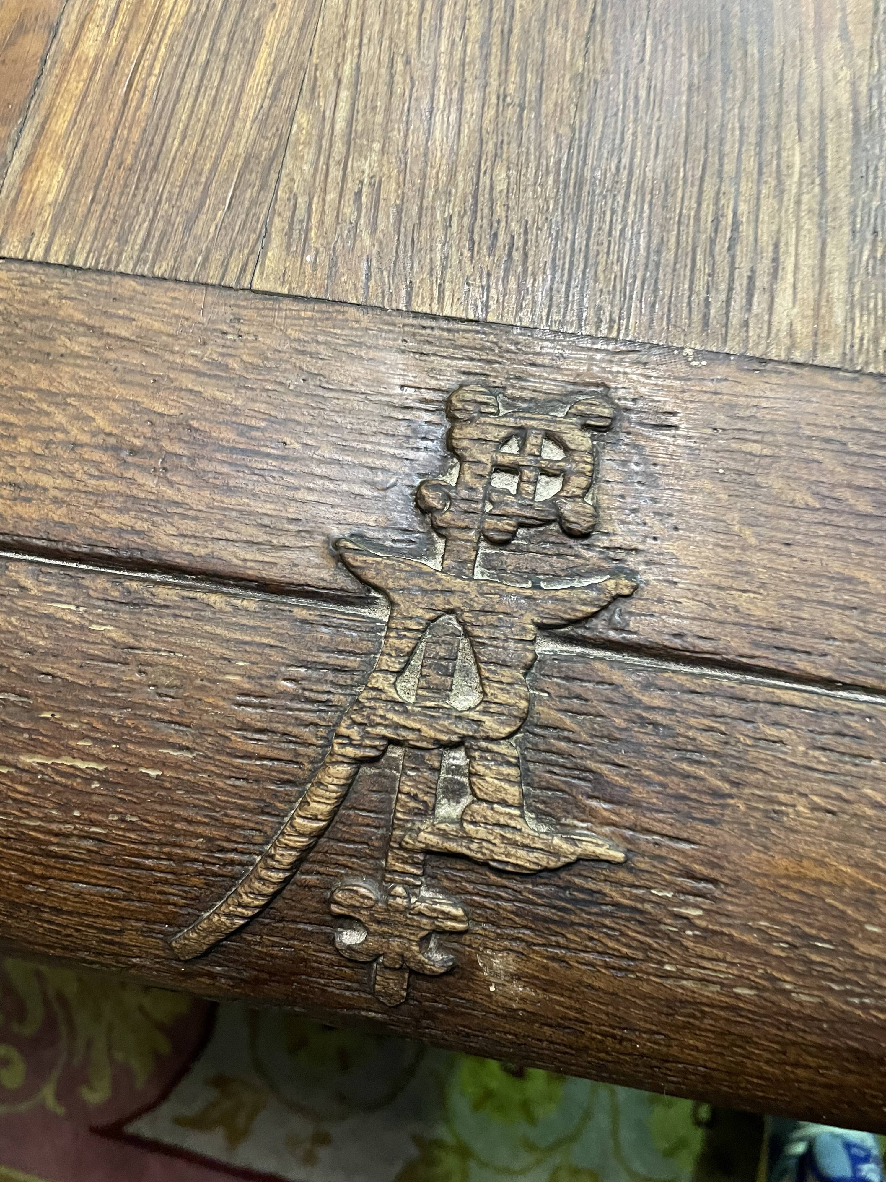 Solid oak monastery farm table