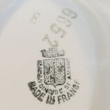 Compotier en faience de St AMAND décor blue flower