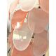 Contemporary Modern Sanded Pink "Petals"  Glass Chandelier