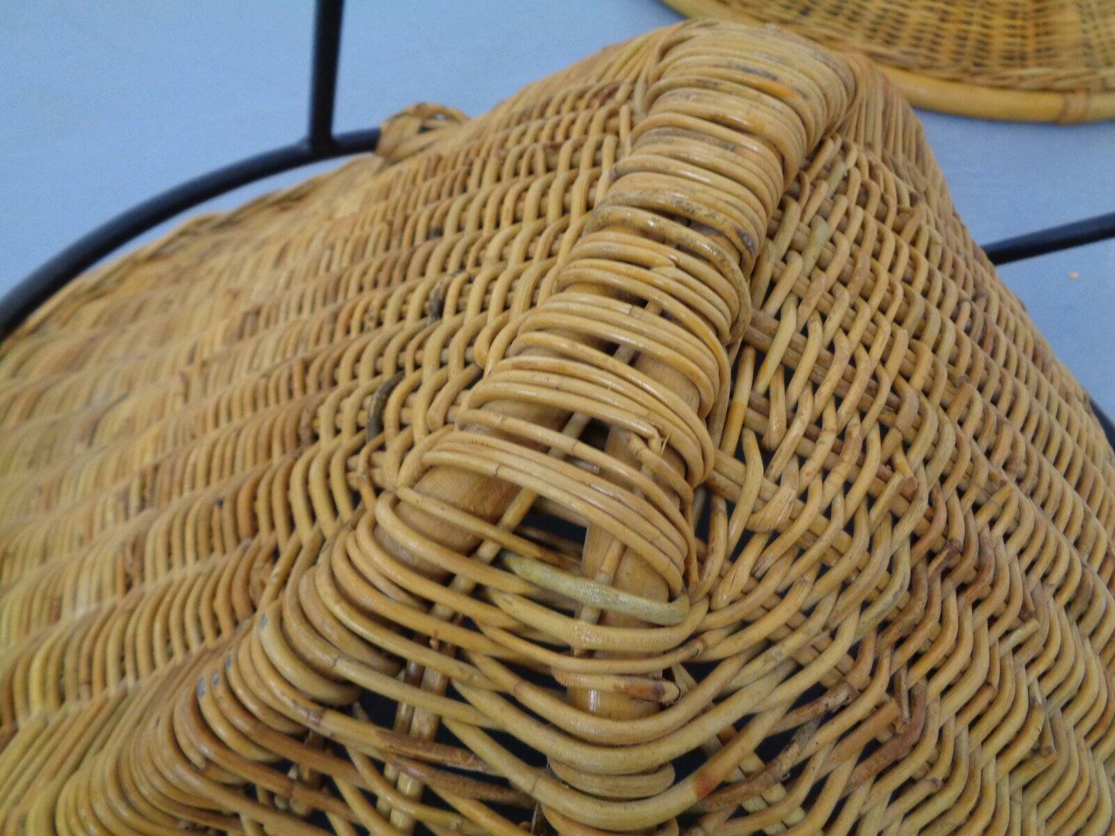 Mid-Century German Bamboo Chairs, 1960s, Set of 2