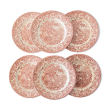 6 English flat plates Eit Ltd England vintage