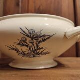 French vintage soup tureen, R. Lafitte, Terre de Fer, Salins
