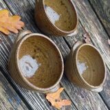 Pyrite stoneware bowls