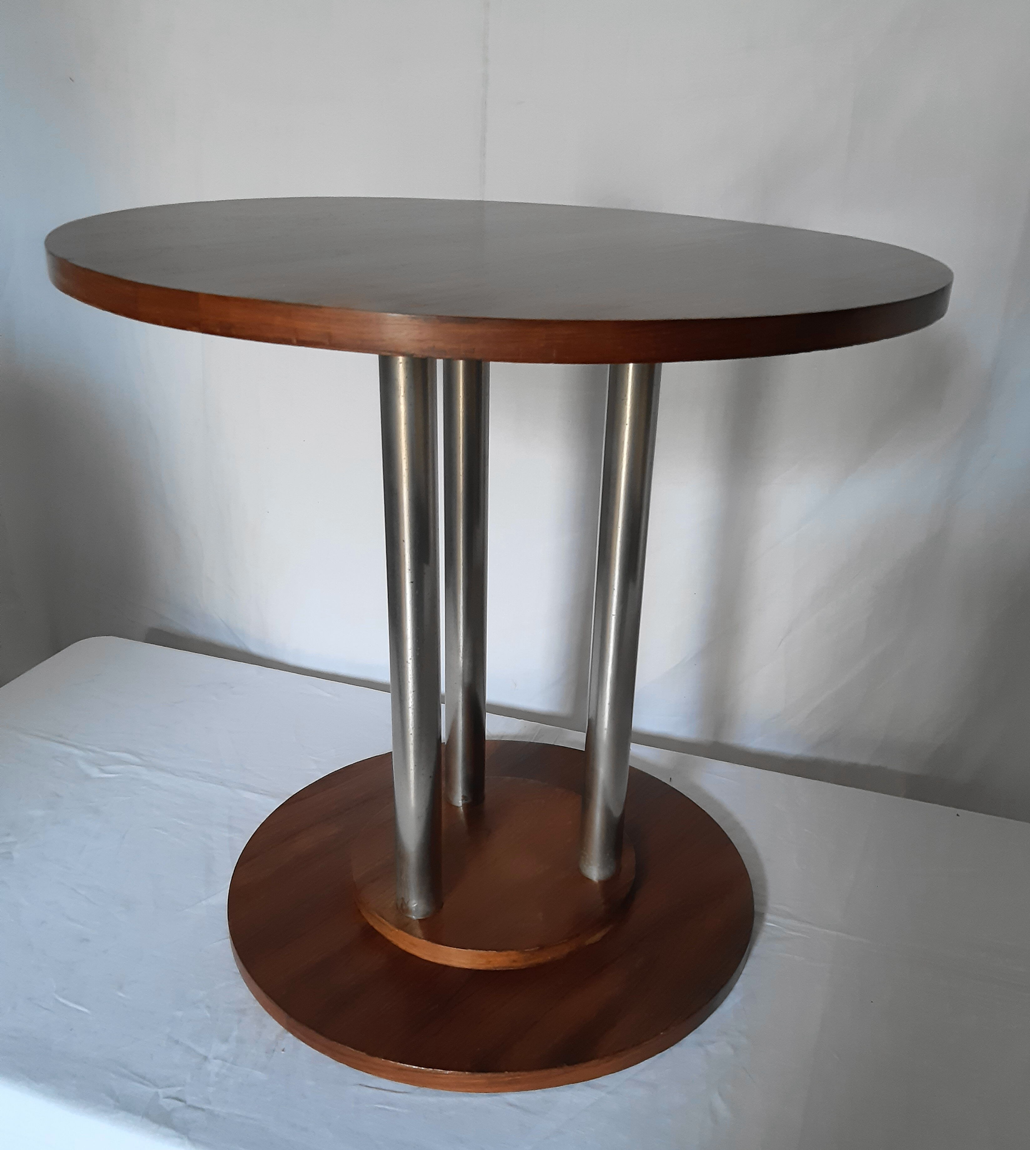 Table gueridon art deco en palissandre, années 30