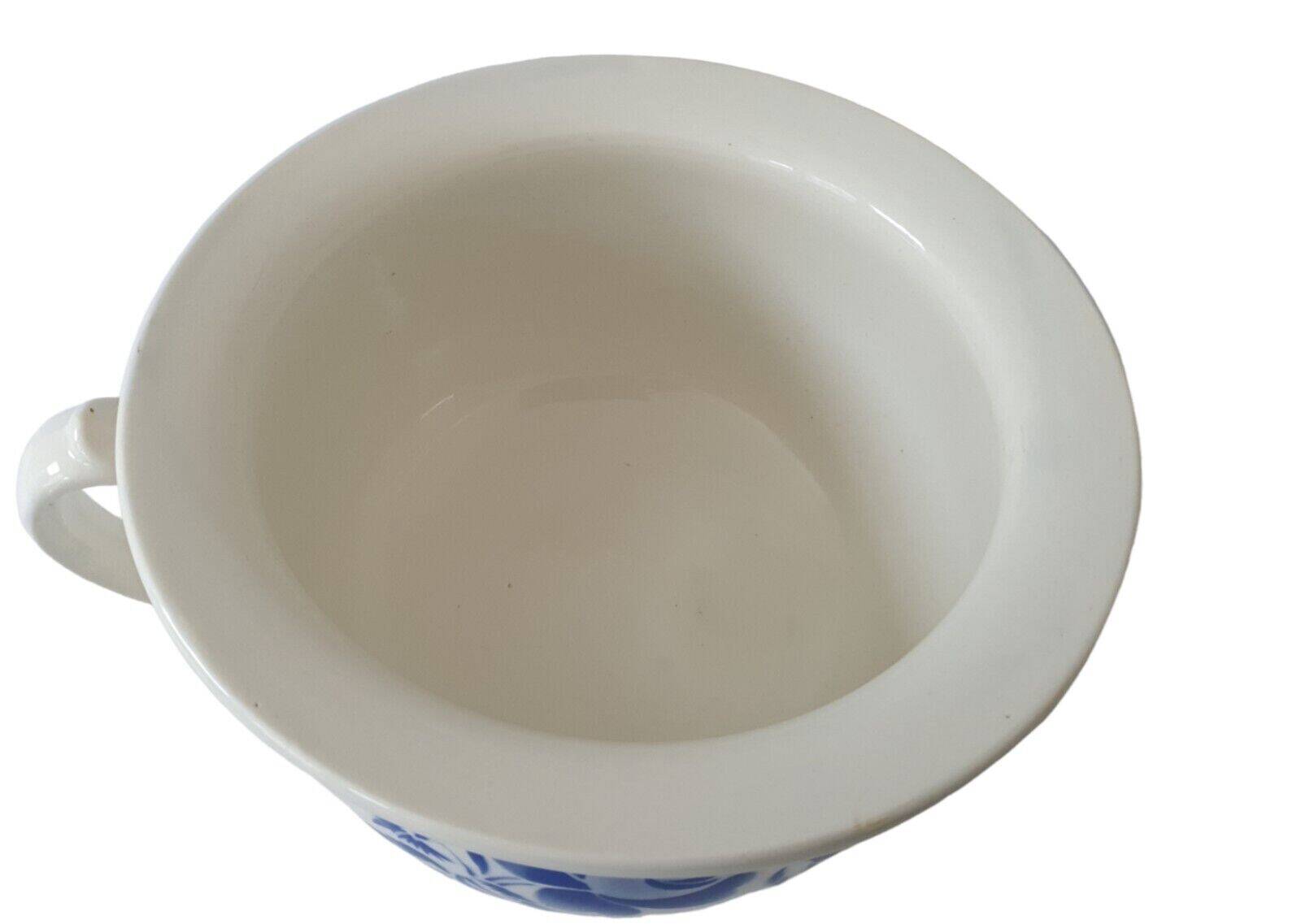Ancien Pot de Chambre Digoin & Sarreguemines 9334 Floral Bleu