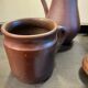 Series of 5 vintage brown ceramic vases