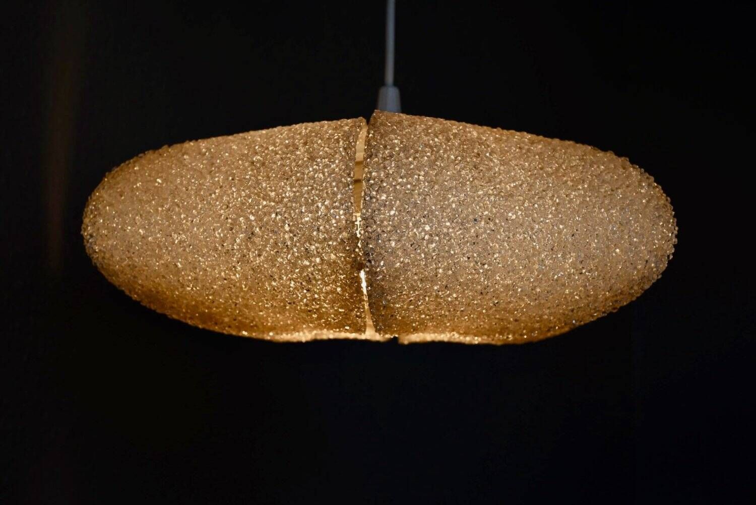 1960s vintage suspension sparkling granulated perspex Mid-Century
