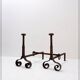 Pair of antique wrought iron fire dogs - 19th century