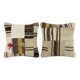 Set of 2 vintage kilim cushion covers 51x51 cm