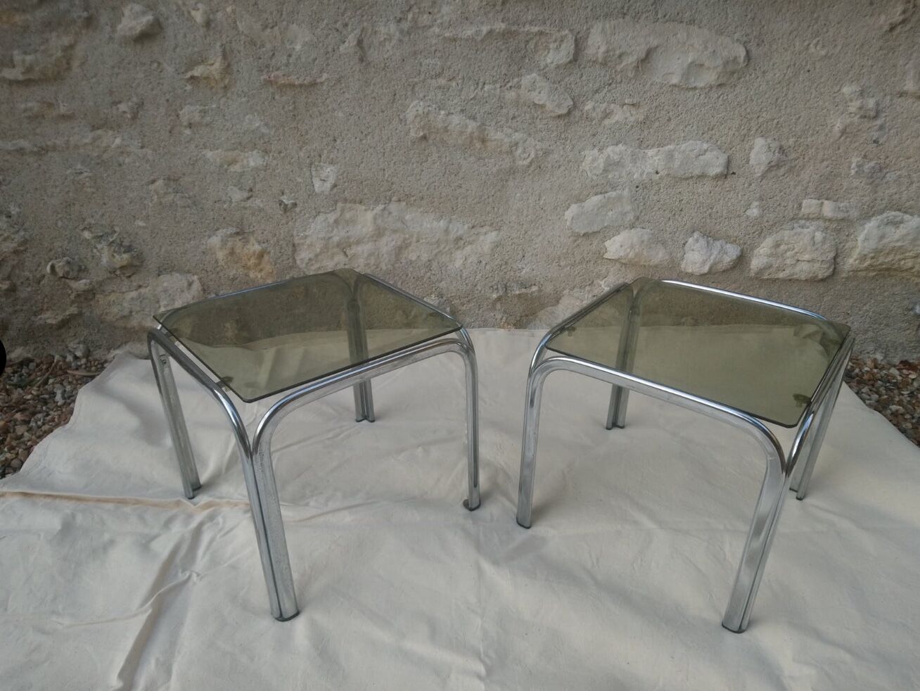 Pair of bedside vintage 70