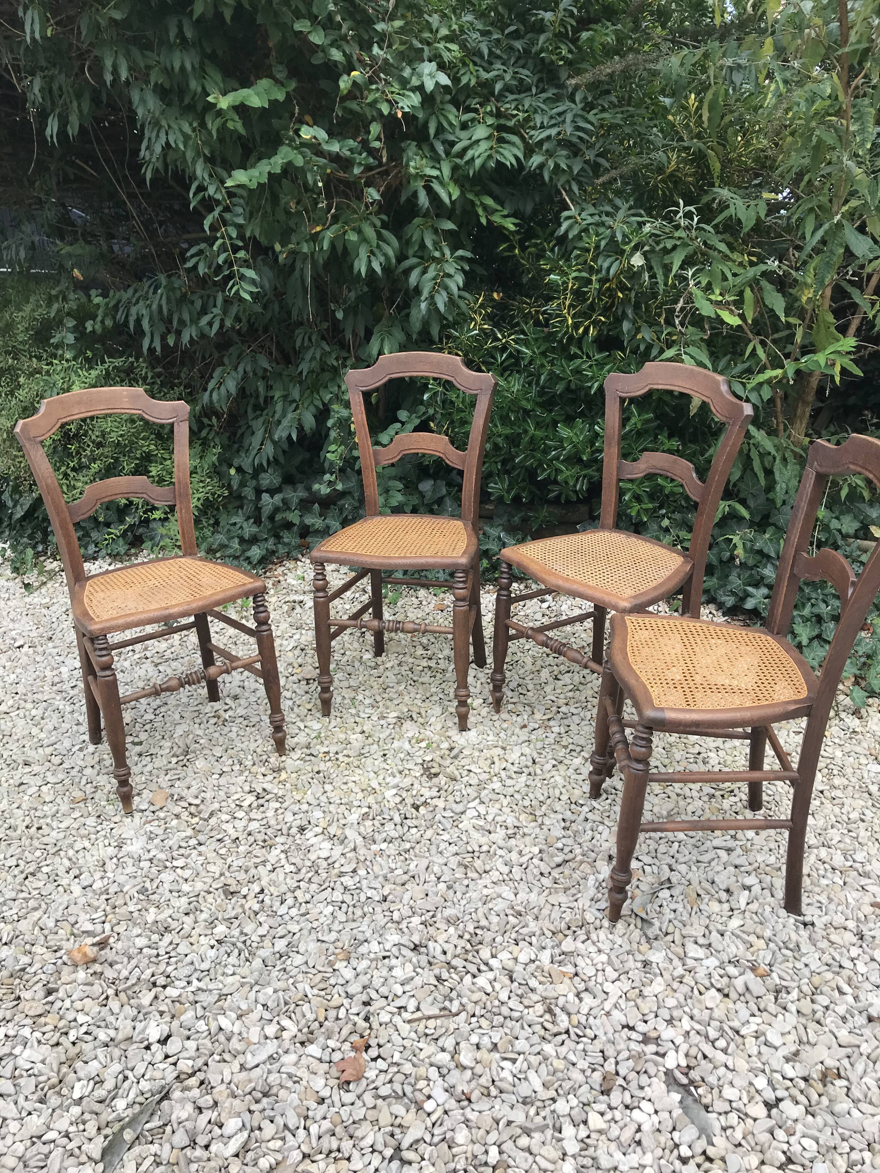 Four chairs during the Napoleon III era