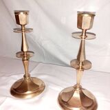 Old copper candlesticks