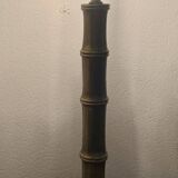 Vintage brass table lamp base in faux bamboo, 1970's