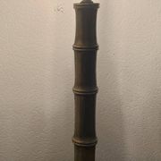 Vintage brass table lamp base in faux bamboo, 1970's