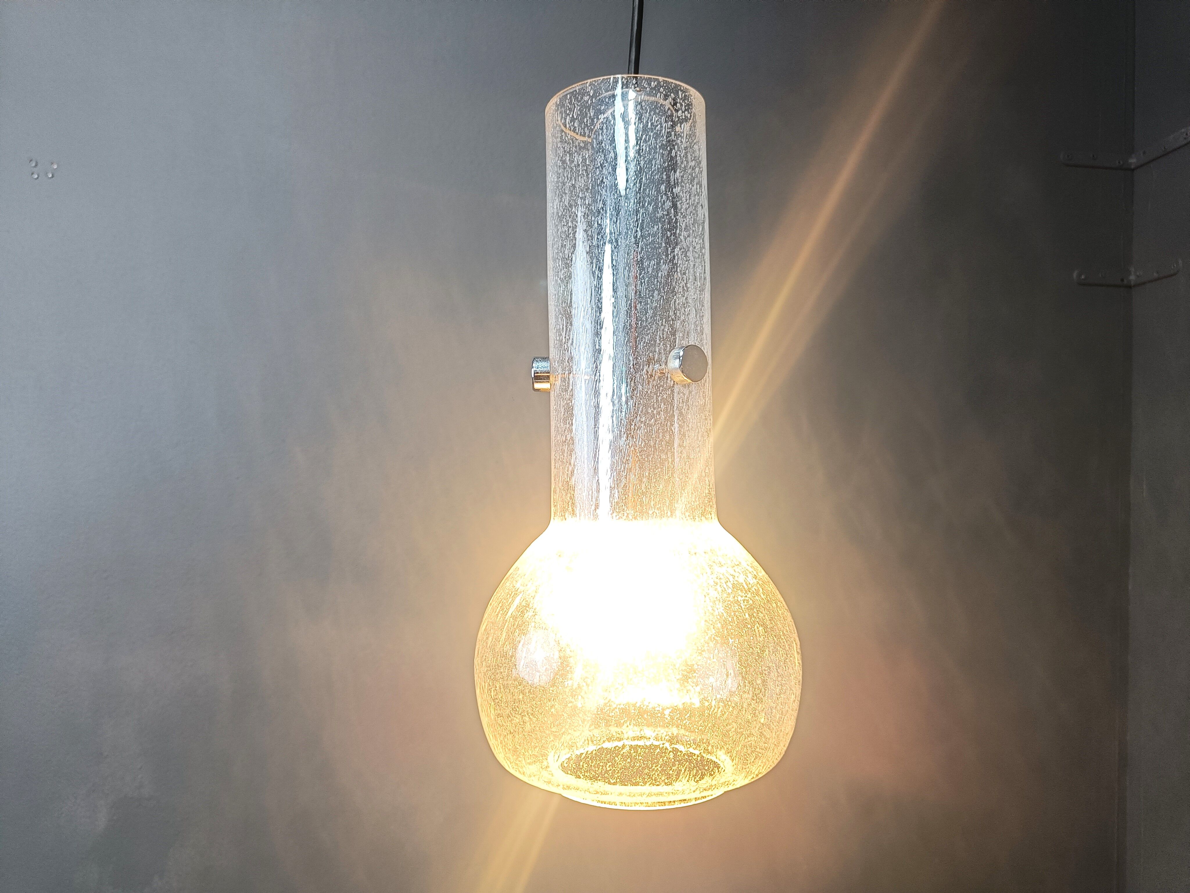 Vintage murano glass pendant light, 1970s