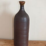 Bouteille en terre cuite goulot vernissé