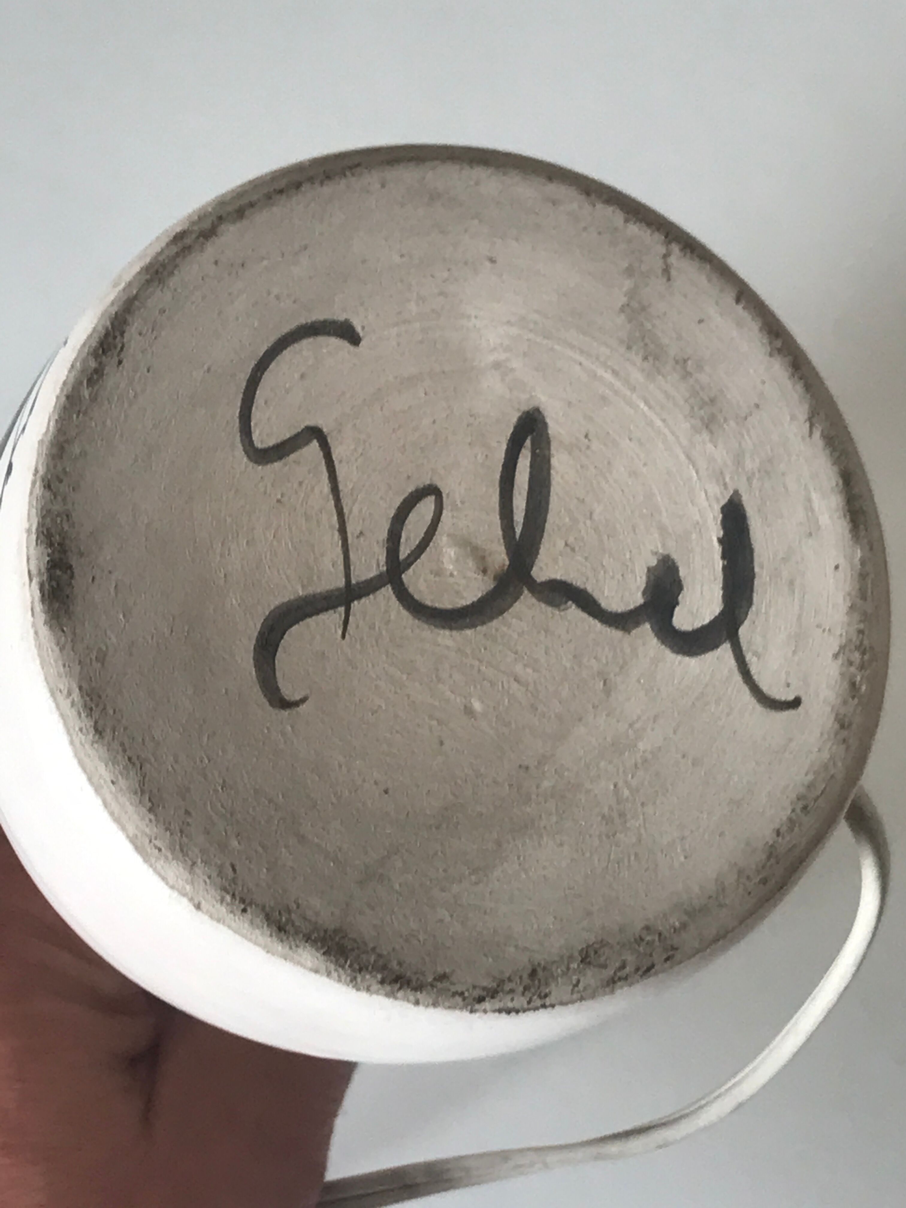 Ceramic lamp foot signed vintage 50 years