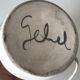 Ceramic lamp foot signed vintage 50 years