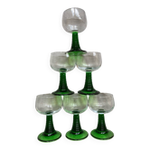 Verres à vin blanc Roemer pied vert