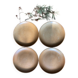 Set of 4 small Village Stoneware plates
