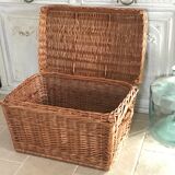 Vintage rattan trunk