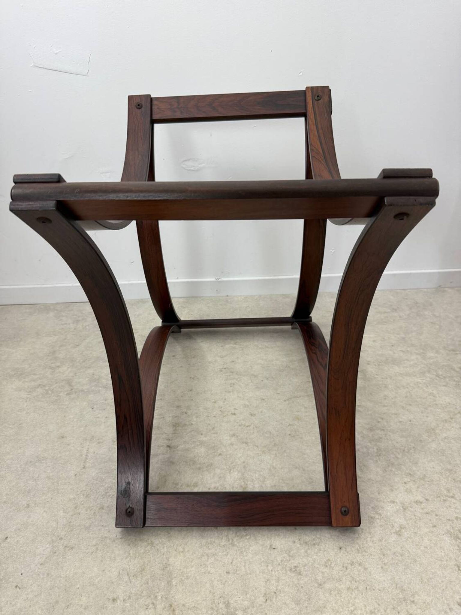 Antique rosewood coffee table with glass top designed by Ingmar Relling for Westnofa, vintage 70s
