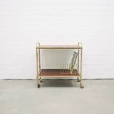 brass vintage LP trolley
