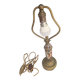 Antique lamp in enamelled porcelain and bronze