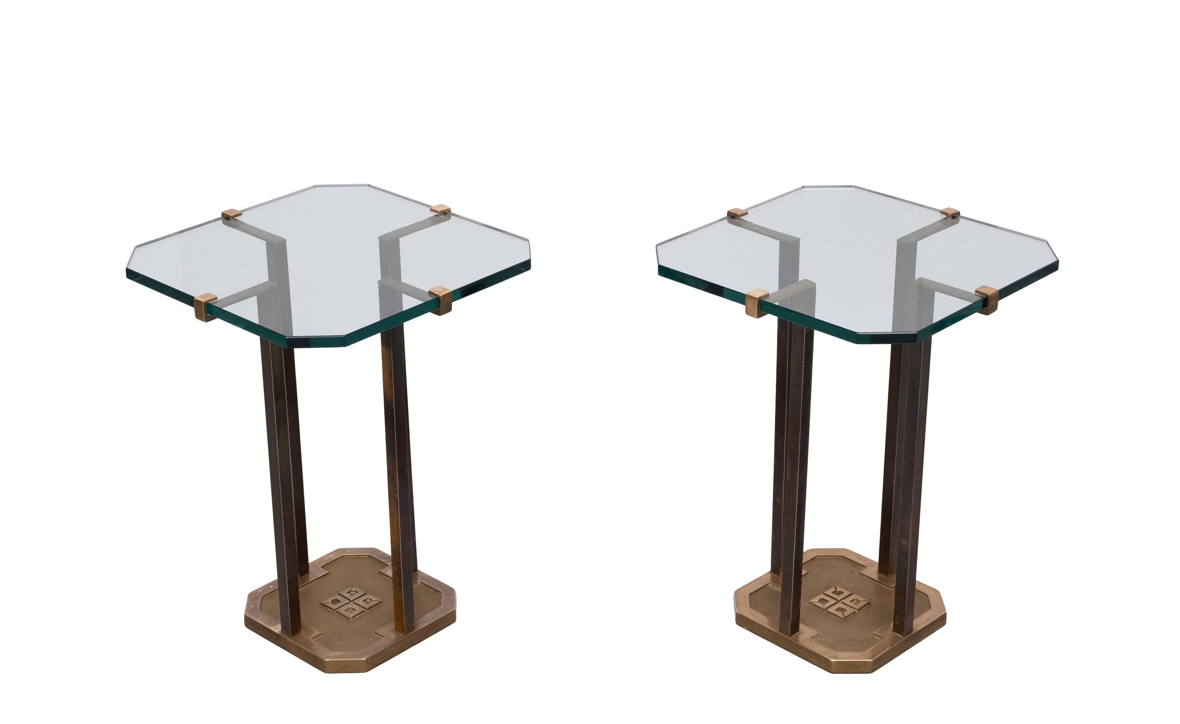 Stunning pair Peter Ghyczy T18 Side Tables 1970s