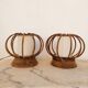 Pair of rattan lamps by Louis Sognot