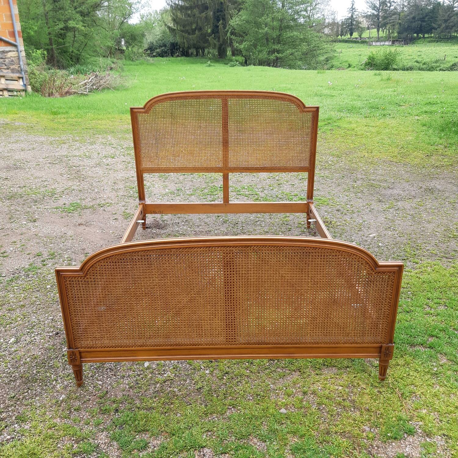 Louis XVI style cane bed