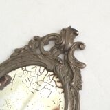 Pewter hand mirror