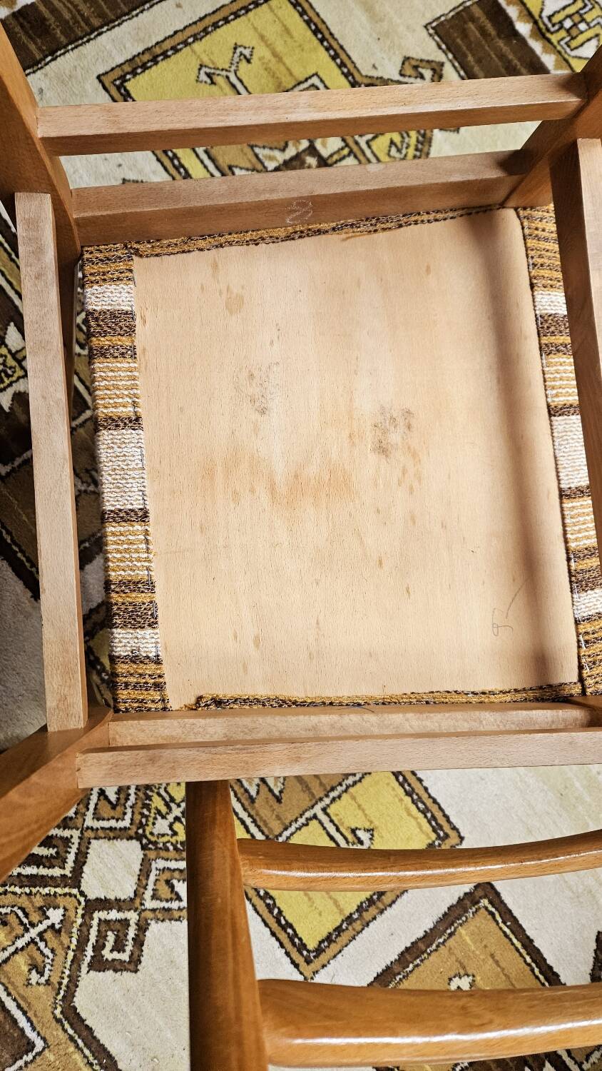 Quatre chaises bois vintage 1970