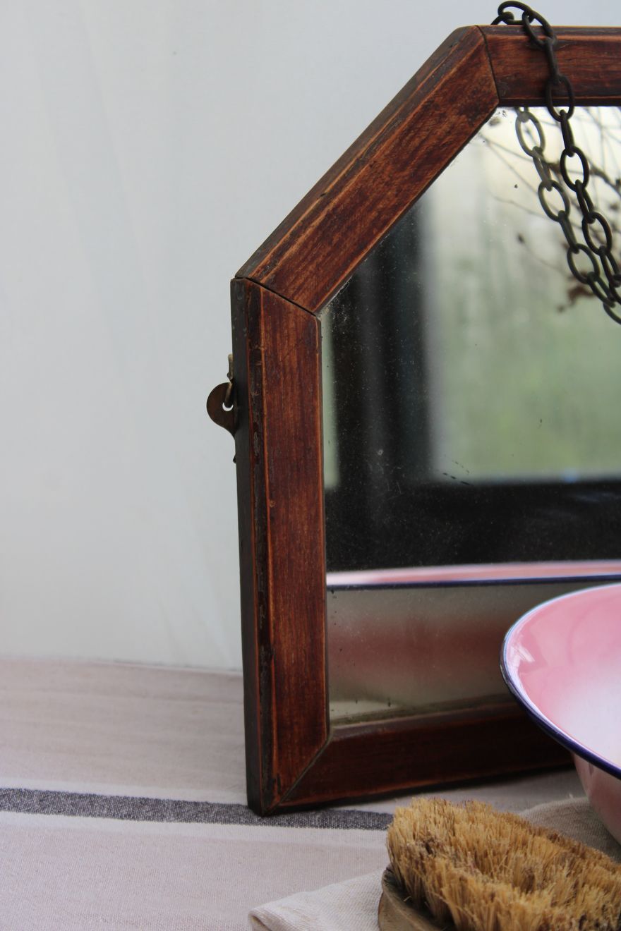 Wooden mirror