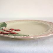 Cherry slip plate signed Francesco Guarino, 1970s