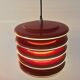 Scandinavian-style space age metal hanging lamp, red