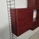 Scandinavian modular teak bookcase shelving system