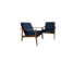 Pair of Scandinavian style armchairs