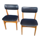 Scandinavian chair circa 1970 black skai
