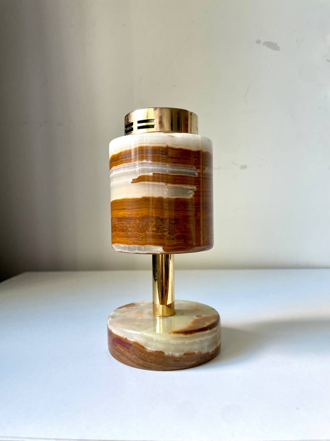 Vintage SAROME Japan Table lighter in Marble Onyx