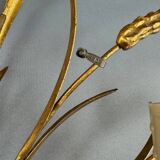 Paire d’appliques en métal doré, XXe Siècle