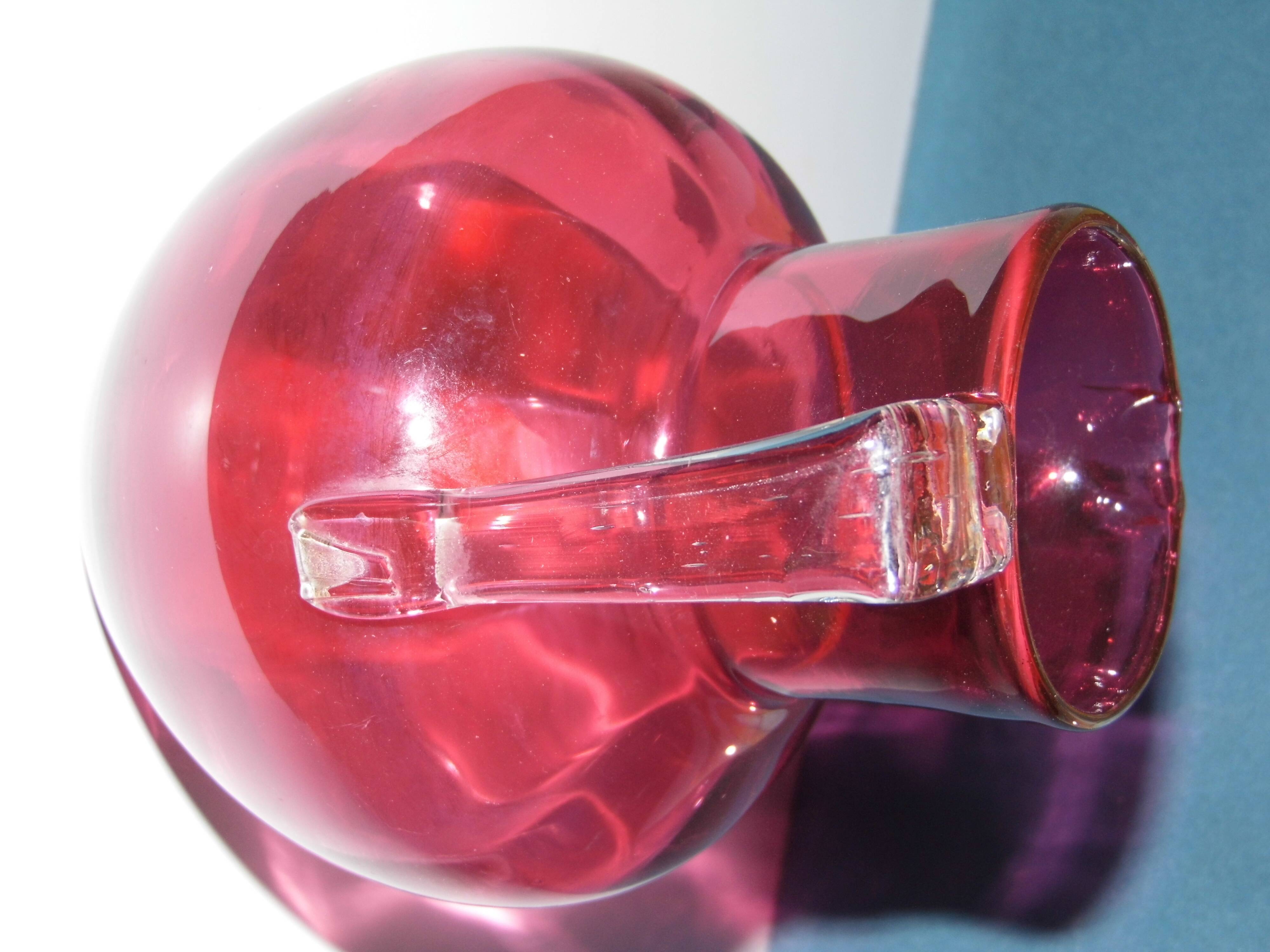 Pitcher, blown glass water pot