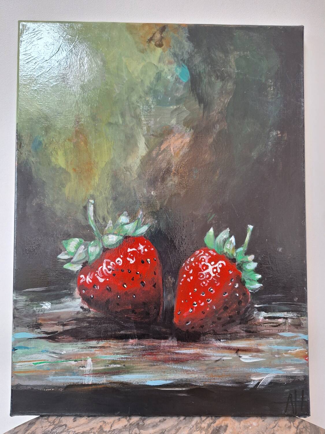 Gouache painting on canvas